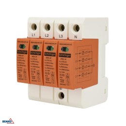 Ogranicznik przepięć 4P 8kA(10/350) KLASA T1+T2 (B+C) SCHELINGER