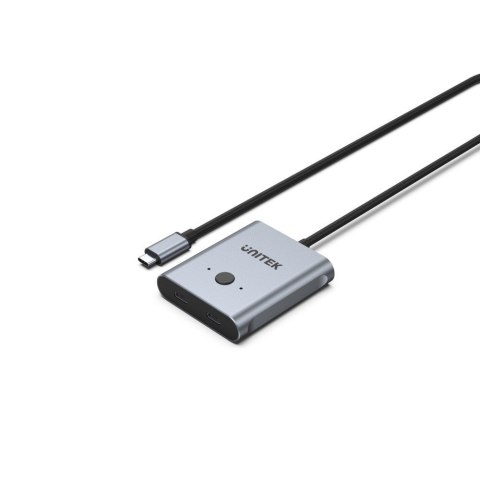 Unitek dwukierunkowy przełącznik sygnału USB-C, 2 in 1 out 4K