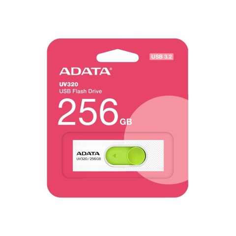 ADATA UV320 pamięć USB 256 GB USB Typu-A 3.2 Gen 1 (3.1 Gen 1) Zielony, Biały