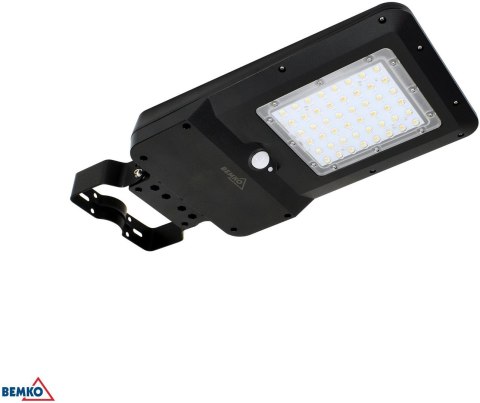SOLARNA OPRAWA ULICZNA LED BEMKO SOLGER 20W 3000LM 3000/4000/6000K IP65 CZARNA CZ. PIR