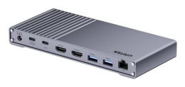 UNITEK D1117AGY01-EU stacja dokująca Przewodowy i Bezprzewodowy USB4 Szary