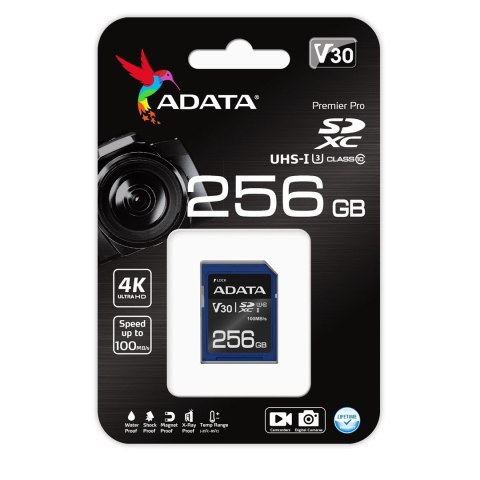 ADATA Premier Pro SDXC 256 GB Class 10 UHS-I/U3 V30