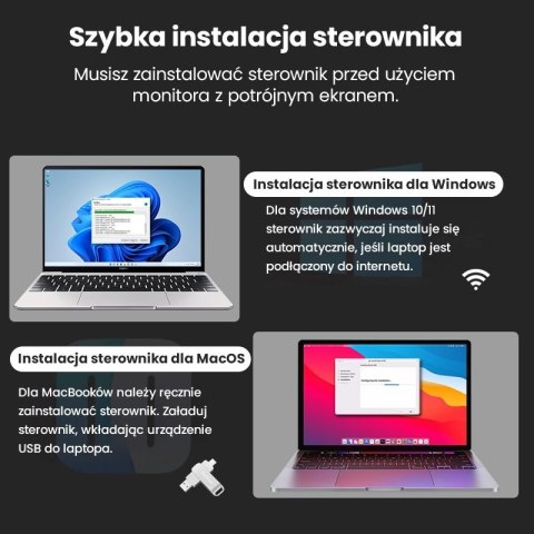 EXTRALINK SMART LIFE 14" 2-SCREEN MONITOR FOR LAPTOPS 12" TO 17.3"