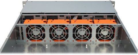 Inter-Tech IPC 2U-2408 Rack Czarny, Stal nierdzewna