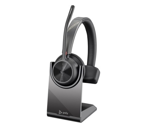 POLY Zestaw słuchawkowy Voyager 4310-M z certyfikatem Microsoft Teams USB-C + adapter BT700 + stacja ładująca