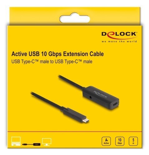 DeLOCK 80028 kabel USB USB 3.2 Gen 2 (3.1 Gen 2) 5 m USB C Czarny
