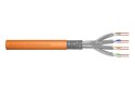 Digitus Kabel instalacyjny kat.7, S/FTP, Cca-s1a d1 a1, AWG 23/1, LSOH, 500m, pomarańczowy, szpula