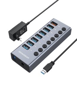 GRAUGEAR G-HUB71-A huby i koncentratory USB 3.2 Gen 1 (3.1 Gen 1) Type-A 5000 Mbit/s