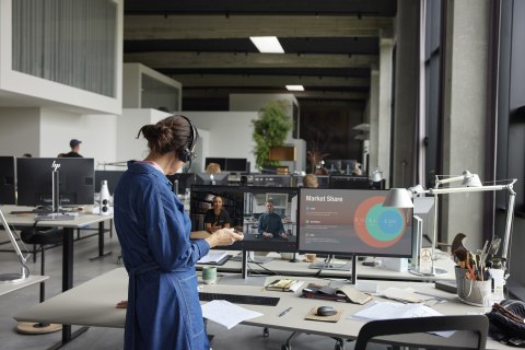 POLY Zestaw słuchawkowy Savi 8420 Office Stereo z certyfikatem Microsoft Teams DECT 1880-1900 MHz