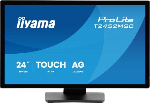 Iiyama ProLite T2452MSC-B2AG monitor komputerowy 61 cm (24") 1920 x 1080 px Full HD LED Ekran dotykowy Czarny
