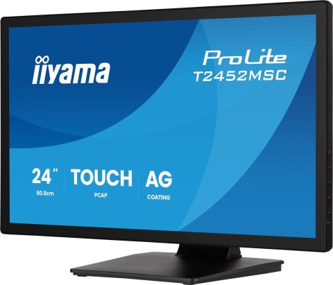 Iiyama ProLite T2452MSC-B2AG monitor komputerowy 61 cm (24") 1920 x 1080 px Full HD LED Ekran dotykowy Czarny