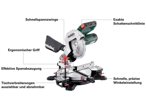 METABO 9167475 Ukośnica KS 216 M/1350W /LASER 120 x 60mm (N)