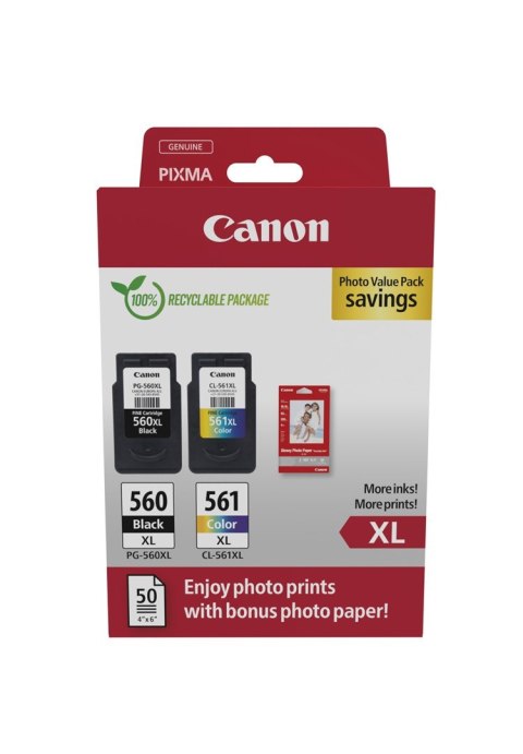 Canon 3712C008 nabój z tuszem 2 szt. Oryginalny Wysoka (XL) wydajność Czarny, Cyjan, Purpurowy, Żółty