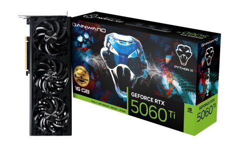 Karta graficzna Gainward GeForce RTX 5060 Ti Python III OC NVIDIA 16GB GDDR7
