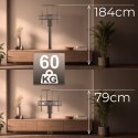 MACLEAN UCHWYT ELEKTRYCZNY WYSUWANY DO TV, TUYA, 37''-80'', VESA 600X400, MAX 60KG MC-866T