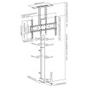 MACLEAN UCHWYT ELEKTRYCZNY WYSUWANY DO TV, TUYA, 37''-80'', VESA 600X400, MAX 60KG MC-866T
