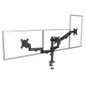 MACLEAN UCHWYT NA 3 MONITORY, SPRĘŻYNA GAZOWA, 17"-27", 2-8KG, CZARNY MC-137