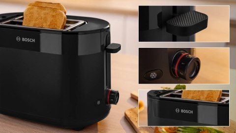 Toster Bosch TAT2M123 2 kaw. 950W Czarny