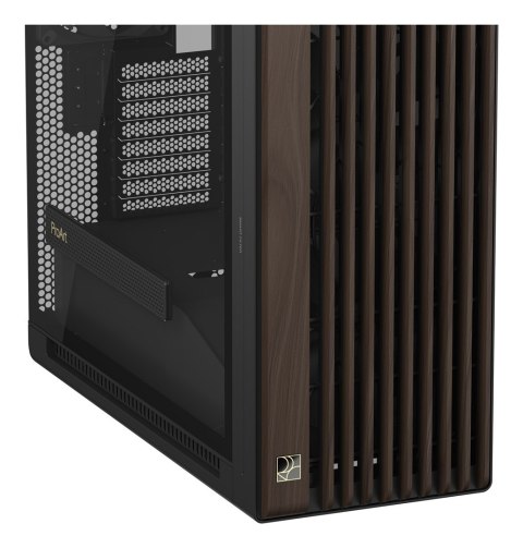 ASUS ProArt PA602 Wood Edition Modern Black - Tempered Glass Panel Midi Tower Czarny, Drewno