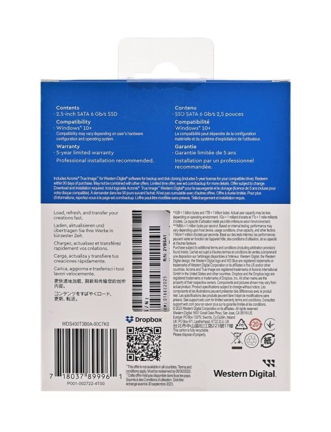 SSD WD Blue 4TB SATA WDS400T3B0A