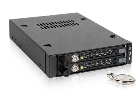 We-Ra. IcyDock z miejscem na 2 dyski: 2x6,3cm SATAI-III/SAS HDD&SSD w kolorze, 1x3,5" Metal