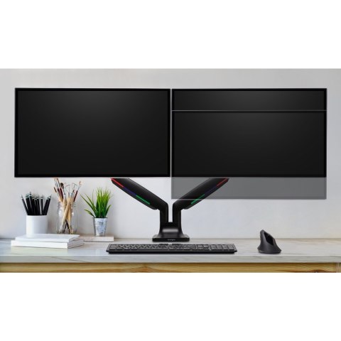 Kensington Podwójne ramię SmartFit One-Touch do monitora, z regulacją wysokości