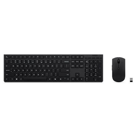 Lenovo Professional Bezprzewodowa ładowalna klawiatura i mysz combo | Zestaw klawiatury i myszy | Bezprzewodowy | Mysz w zestawi