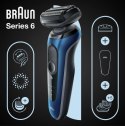 Braun Series 6 61-B4500cs - Golarka foliowa - Niebieski - Przyciski - LED - Ładowanie - Zasilanie - AC/Bateria