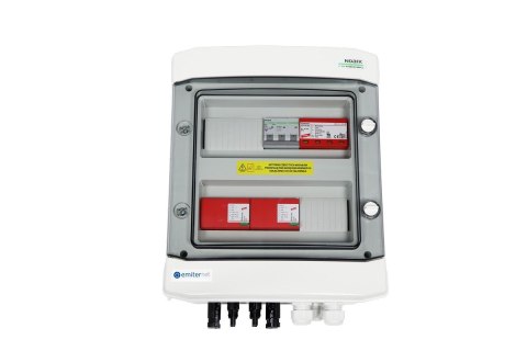 Rozdzielnica przył. DCAC hermetyczna IP65 EMITER z ogranicznikiem przepięć DC Dehn 1000V typu 1+2, 2 x łańcuch PV, 2 x MPPT // o