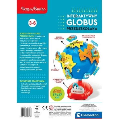 Zestaw Clementoni - Interaktywny globus przedszkolaka