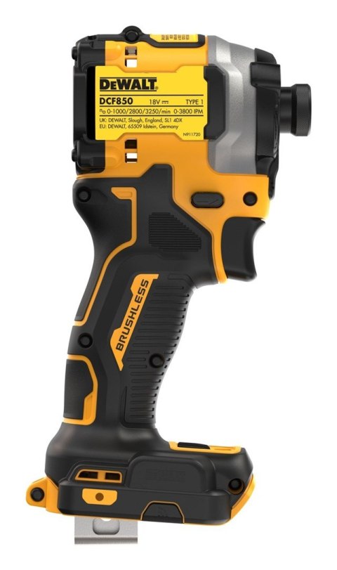 Zakrętarka akumulatorowa udarowa DEWALT DCF850NT-XJ klucz udarowy 1/4" 18V Czarny, Żółty