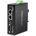 Brama przemysłowa TRENDnet TI-M12 - 100Mb LAN, RS-232, RS-485, Modbus, RS-442 - DC - Możliwość montażu na ścianie / szynie DIN -