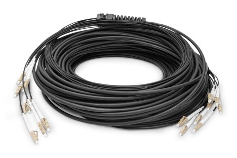 Digitus Zakończony fabrycznie uniwersalny kabel światłowodowy typu breakout, wielomodowy OM4, 8 włókien, LC/UPC - LC/UPC
