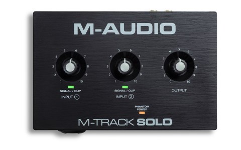 Interfejs audio USB M-AUDIO M-Track Solo przedwzmacniacz Crystal 16 bit 48 kHz Czarny