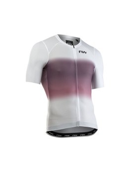 Koszulka rowerowa NORTHWAVE Blade Air Jersey S/s biało różowa - L