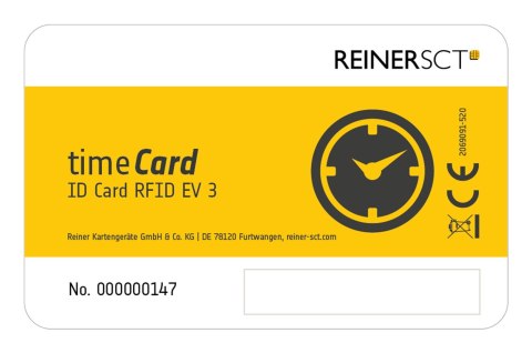 Reiner SCT timeCard Premium card MIFARE DESFire EV3 etykieta RFID Czarny, Biały, Żółty 25 szt.