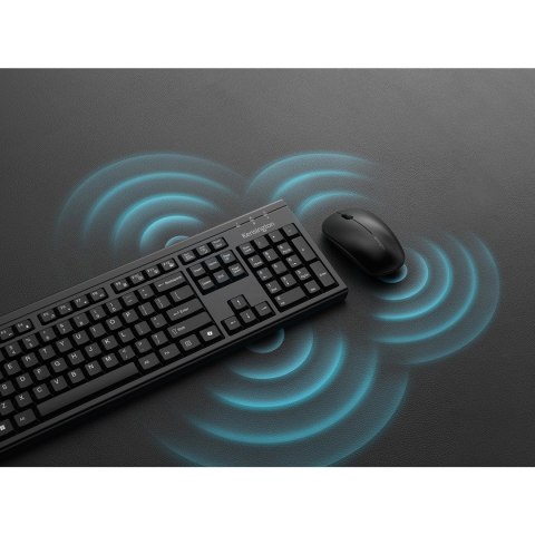 Kensington KM270 EQ klawiatura RF Wireless + Bluetooth Czarny