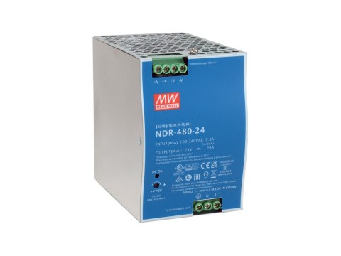 Zasilacz przemysłowy LevelOne 24VDC/480W+szyna DIN srebrny