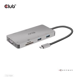 CLUB3D CSV-1594 stacja dokująca USB 3.2 Gen 1 (3.1 Gen 1) Type-C Czarny, Szary