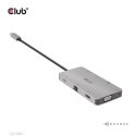 CLUB3D CSV-1594 stacja dokująca USB 3.2 Gen 1 (3.1 Gen 1) Type-C Czarny, Szary