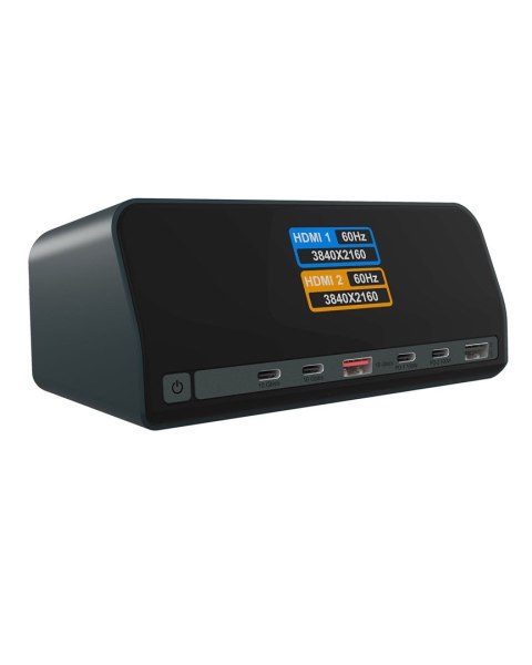 ICY BOX Heart Dock 2300 Przewodowa USB 3.2 Gen 2 (3.1 Gen 2) Type-C Antracyt
