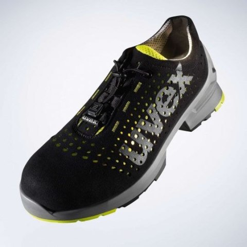 Buty ochronne Uvex 85438 r.43 Podeszwa PUR W11, Czarny, Limonka