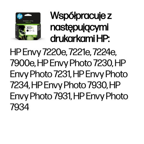 HP Oryginalny czarny tusz 303XL o wysokiej wydajności