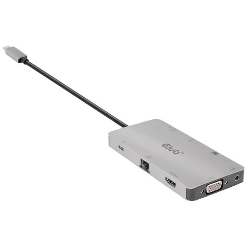 CLUB3D CSV-1594 stacja dokująca USB 3.2 Gen 1 (3.1 Gen 1) Type-C Czarny, Szary
