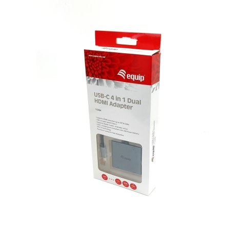 Equip 133484 stacja dokująca USB 3.2 Gen 1 (3.1 Gen 1) Type-C Srebrny