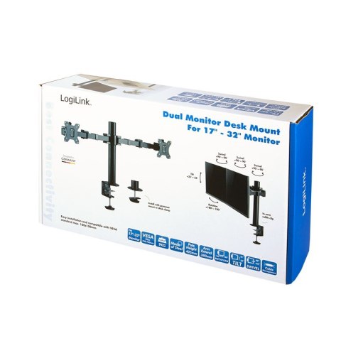 LogiLink BP0106 uchwyt / stojak do monitorów 81,3 cm (32") Biurko Czarny