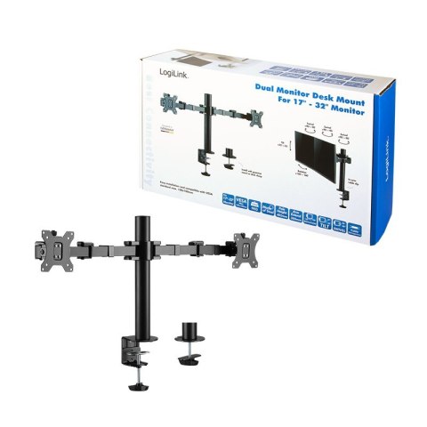 LogiLink BP0106 uchwyt / stojak do monitorów 81,3 cm (32") Biurko Czarny