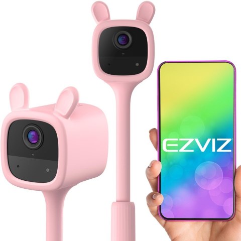 Niania elektroniczna EZVIZ BM1 Peach Bunny Pink - Kamera IP Wless WiFi microSD