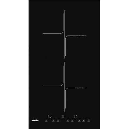 Hob | 3020?XEISP | Simfer Number of burners/cooking zones 2 | Induction | Touch control | Timer | Black