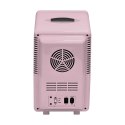 Mini lodówka z lusterkiem do makijażu LED ELLE Home ESDAFX08PUEU 8L fioletowa